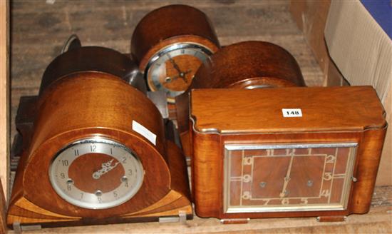 Five 1920-30s clocks